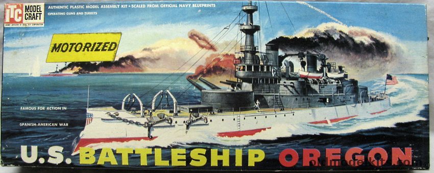 ITC 1/225 USS Oregon BB3 Battleship Motorized - (Indiana Class), 3680-369 plastic model kit